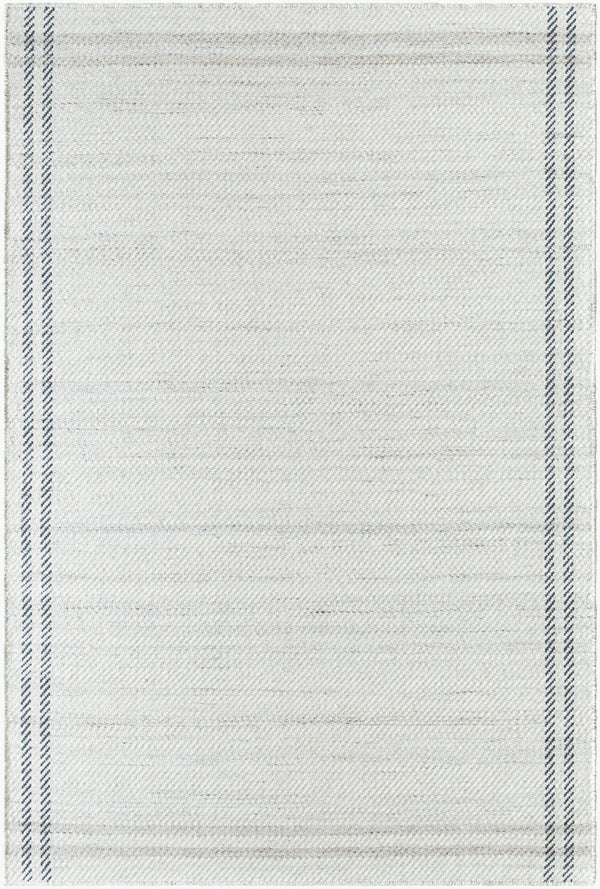 Livabliss Mardin Handwoven Wool Flatweave Rug Artisan Crafted for Entryways and Layered Decor Gray, Ivory 5' x 7'6" MDI2332-576