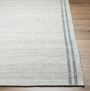 Livabliss Mardin Handwoven Wool Flatweave Rug Artisan Crafted for Entryways and Layered Decor Gray, Ivory 5' x 7'6" MDI2332-576