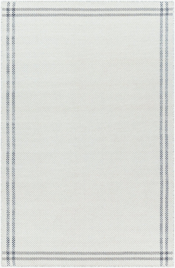 Livabliss Mardin Handwoven Wool Flatweave Accent Rug Artisan Crafted for Entryways and Small Spaces Ivory, Charcoal 8'10" x 12' MDI2335-81012