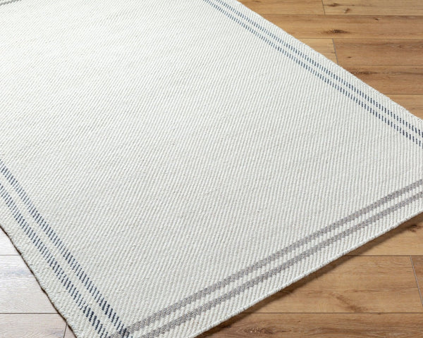 Livabliss Mardin Handwoven Wool Flatweave Accent Rug Artisan Crafted for Entryways and Small Spaces Ivory, Charcoal 8'10" x 12' MDI2335-81012