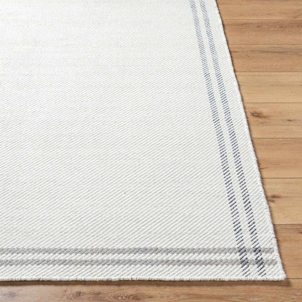 Livabliss Mardin Handwoven Wool Flatweave Accent Rug Artisan Crafted for Entryways and Small Spaces Ivory, Charcoal 8'10" x 12' MDI2335-81012