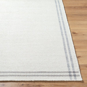 Livabliss Mardin Handwoven Wool Flatweave Accent Rug Artisan Crafted for Entryways and Small Spaces Ivory, Charcoal 8'10" x 12' MDI2335-81012