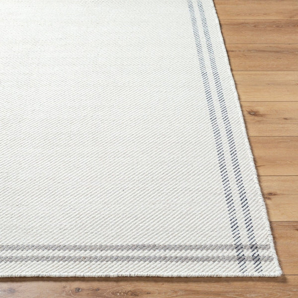Livabliss Mardin Handwoven Wool Flatweave Accent Rug Artisan Crafted for Entryways and Small Spaces Ivory, Charcoal 8'10" x 12' MDI2335-81012