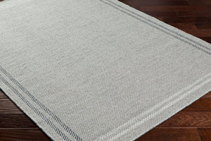 Livabliss Mardin Handwoven Wool Flatweave Accent Rug for Entryways and Layering in Small Spaces Gray, Ivory 2' x 3' MDI2336-23