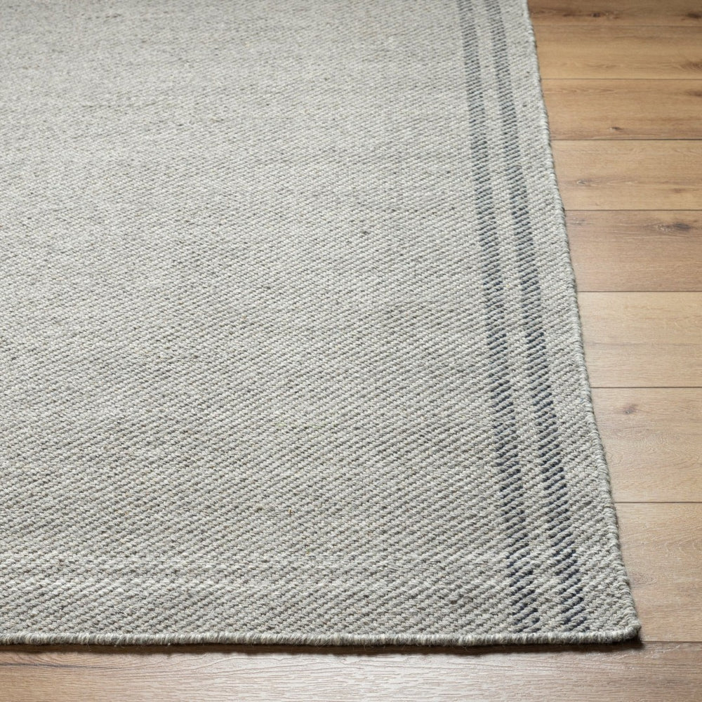 Livabliss Mardin Handwoven Wool Flatweave Accent Rug for Entryways and Layering in Small Spaces Gray, Ivory 2'6" x 8' MDI2336-268