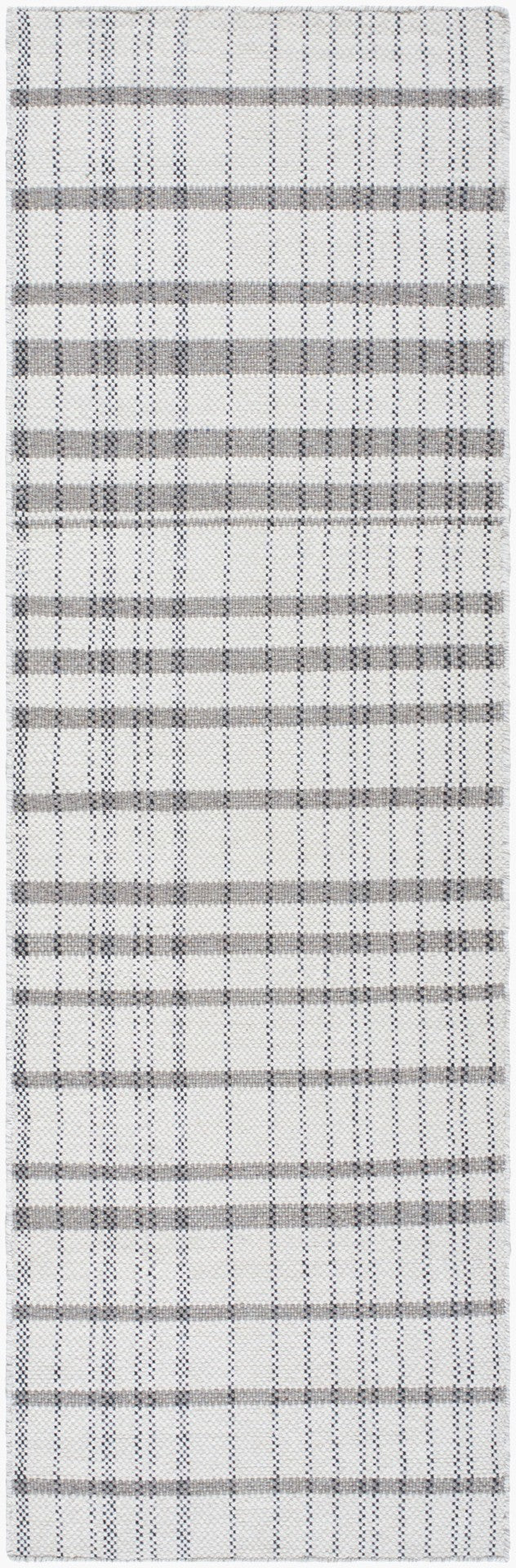 Livabliss Mardin Handwoven Wool Flatweave Rug Artisan Accent for Entryways and Small Spaces Ivory 2'6" x 8' MDI2337-268
