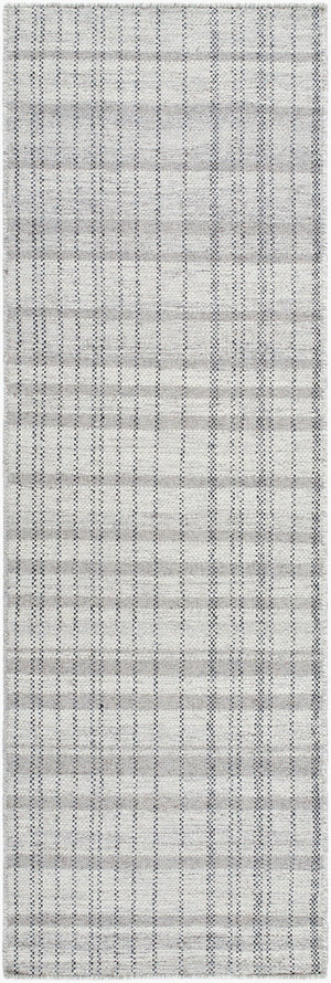 Livabliss Mardin Handwoven Wool Flatweave Accent Rug Artisan Crafted for Entryways and Small Spaces Slate Gray, Cha 2'6" x 8' MDI2338-268