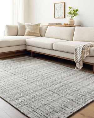 Livabliss Mardin Handwoven Wool Flatweave Accent Rug Artisan Crafted for Entryways and Small Spaces Slate Gray, Cha 8' x 10' MDI2338-810