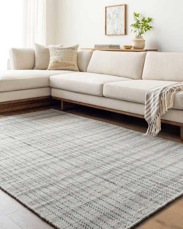 Livabliss Mardin Handwoven Wool Flatweave Accent Rug Artisan Crafted for Entryways and Small Spaces Slate Gray, Cha 8' x 10' MDI2338-810