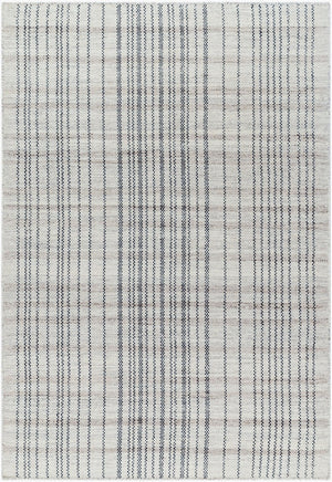 Livabliss Mardin Handwoven Wool Flatweave Accent Rug for Entryways and Small Spaces in India Ivory, Charcoal 8' x 10' MDI2339-810