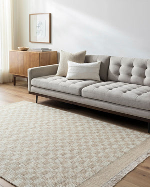 Livabliss Mardin Handmade Wool Flatweave Rug Artisan Geometric Accent for Entryways and Bohemian Rooms Tan, Ivory 2'6" x 8' MDI2340-268