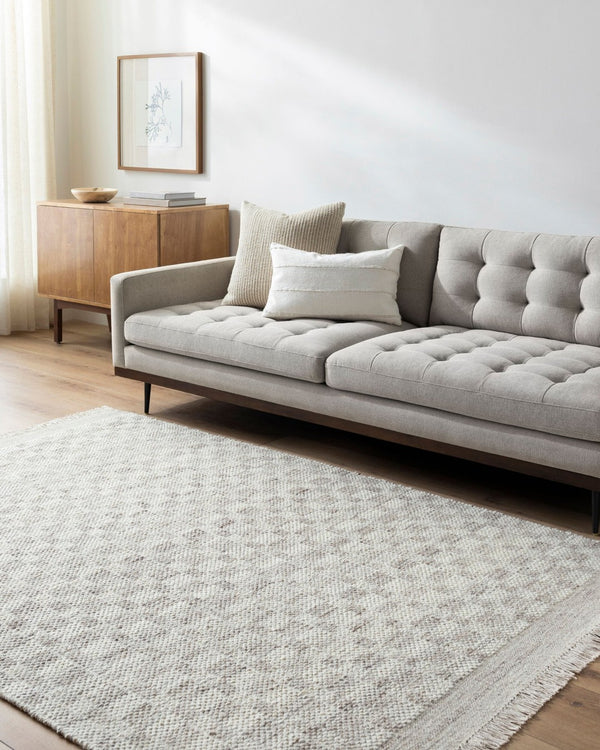 Livabliss Mardin Handwoven Wool Flatweave Geometric Accent Rug for Entryway or Kitchen Medium Gray, Li 3'6" x 5'6" MDI2342-3656
