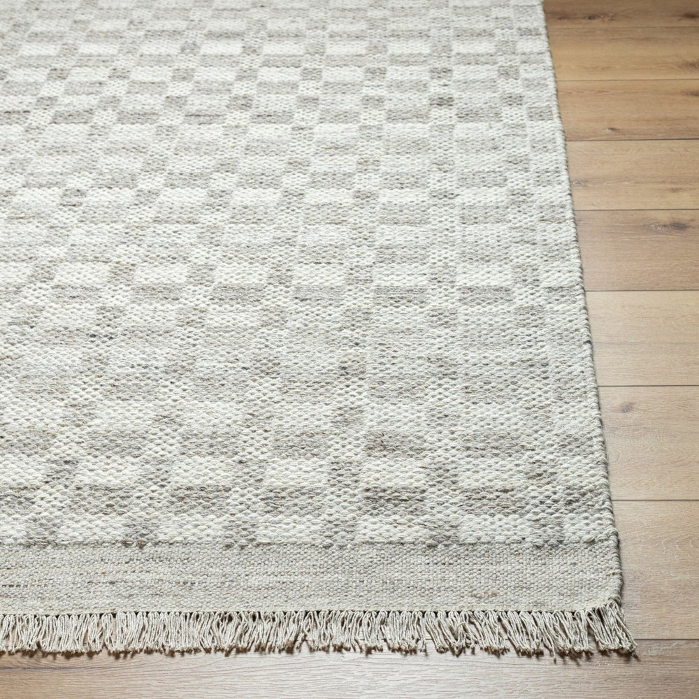 Livabliss Mardin Handwoven Wool Flatweave Geometric Accent Rug for Entryway or Kitchen Medium Gray, Li 3'6" x 5'6" MDI2342-3656