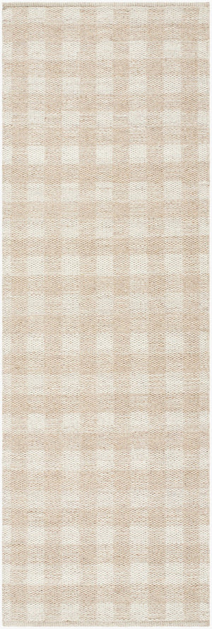 Livabliss Mardin Handwoven Wool Flatweave Accent Rug for Entryways Kitchens and Layered Spaces Tan, Ivory 2'6" x 8' MDI2344-268