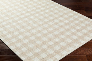 Livabliss Mardin Handwoven Wool Flatweave Accent Rug for Entryways Kitchens and Layered Spaces Tan, Ivory 6' x 9' MDI2344-69