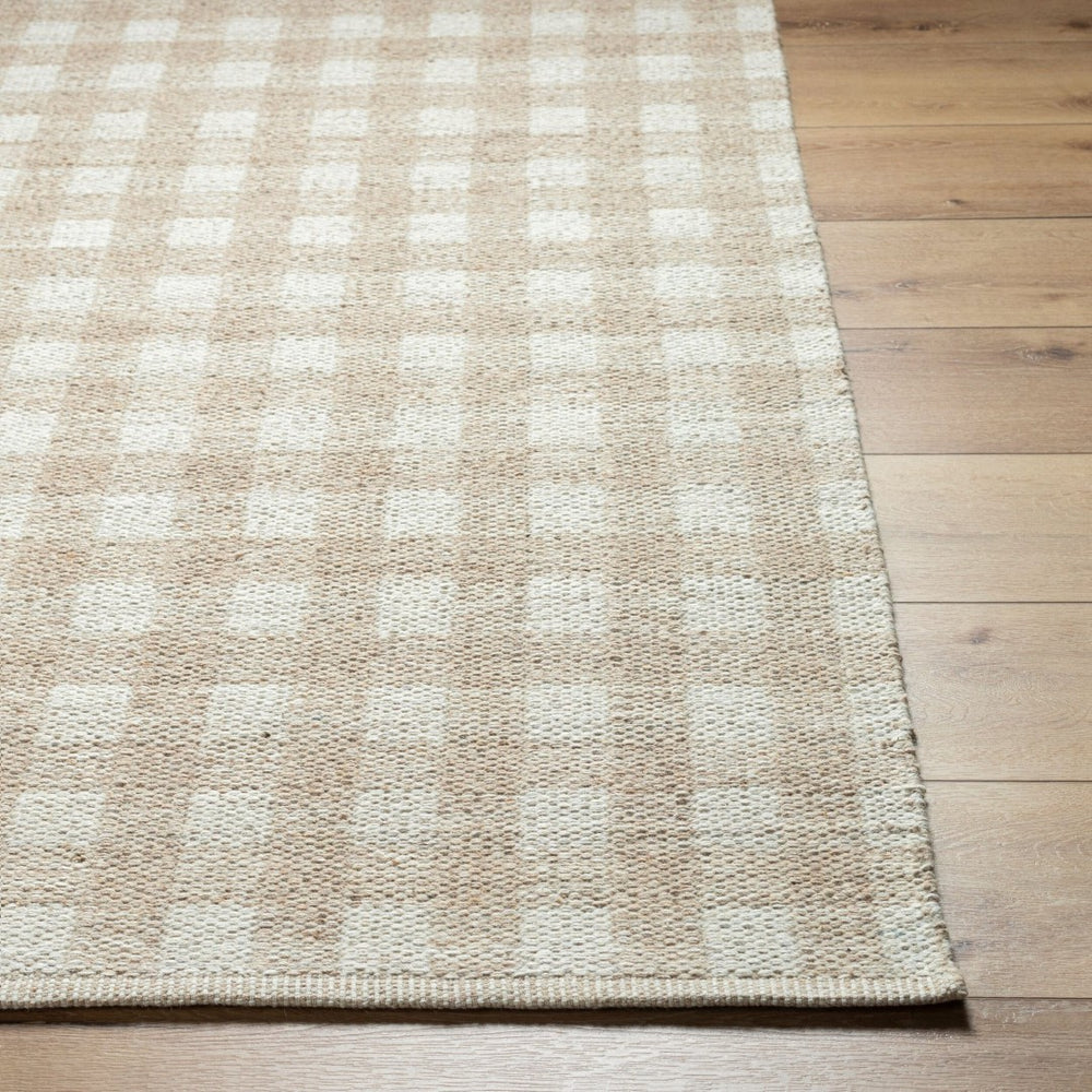 Livabliss Mardin Handwoven Wool Flatweave Accent Rug for Entryways Kitchens and Layered Spaces Tan, Ivory 6' x 9' MDI2344-69
