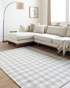 Livabliss Mardin Handwoven Wool Flatweave Rug Artisan Craft for Entryways and High Traffic Spaces Ivory, Tan 3'6" x 5'6" MDI2345-3656
