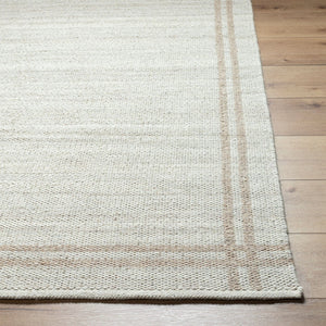 Livabliss Mardin Handwoven Wool Flatweave Rug Artisan Crafted for Entryways and Accent Spaces Ivory, Tan 3'6" x 5'6" MDI2350-3656