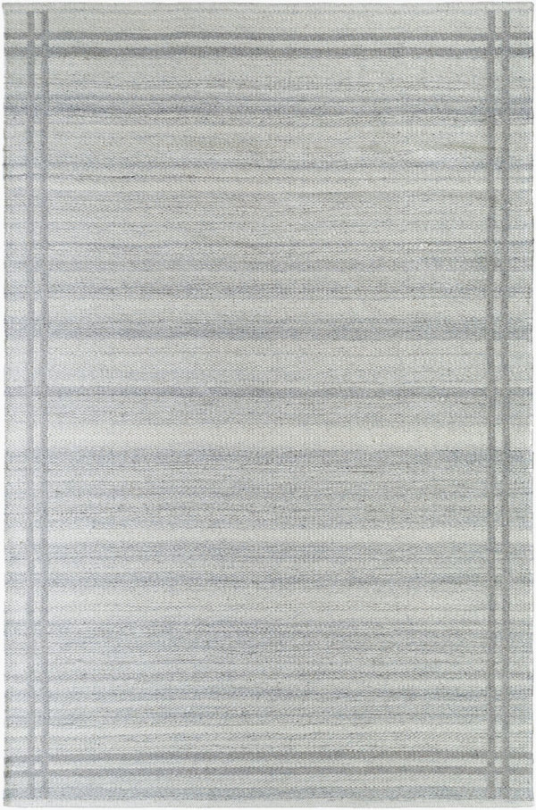 Livabliss Mardin Handwoven Wool Flatweave Rug Artisan Crafted for Entryways and High Traffic Floors Gray, Ivory 6' x 9' MDI2351-69