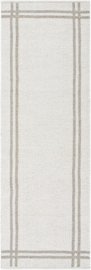 Livabliss Mardin Handwoven Wool Flatweave Rug Artisan Crafted for Entryways and High Traffic Areas Ivory, Taupe 2'6" x 8' MDI2352-268
