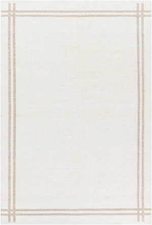 Livabliss Mardin Handwoven Wool Flatweave Rug Artisan Crafted for Entryways and High Traffic Areas Ivory, Taupe 3'6" x 5'6" MDI2352-3656