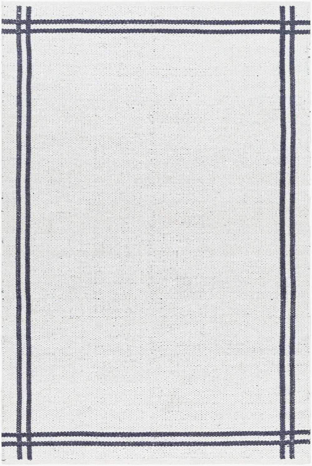 Livabliss Mardin Handwoven Wool Flatweave Rug Artisan Crafted for Entryways and High Traffic Spaces Ivory, Charcoal 2' x 3' MDI2353-23