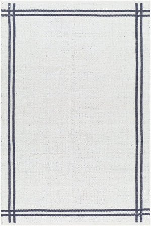 Livabliss Mardin Handwoven Wool Flatweave Rug Artisan Crafted for Entryways and High Traffic Spaces Ivory, Charcoal 2' x 3' MDI2353-23