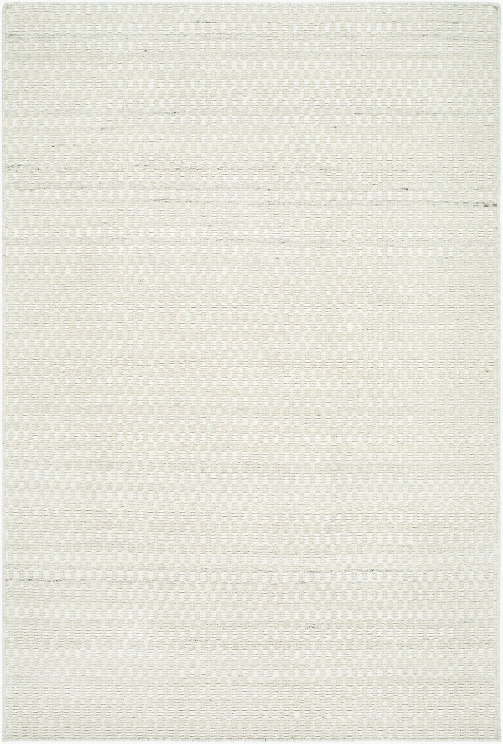 Livabliss Mardin Handmade Flatweave Wool Accent Rug Indian Artisan Craft for Entryway Layering Ivory, Cream 3'6" x 5'6" MDI2357-3656