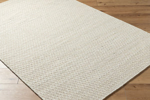 Livabliss Mardin Handmade Flatweave Wool Accent Rug Indian Artisan Craft for Entryway Layering Ivory, Cream 3'6" x 5'6" MDI2357-3656