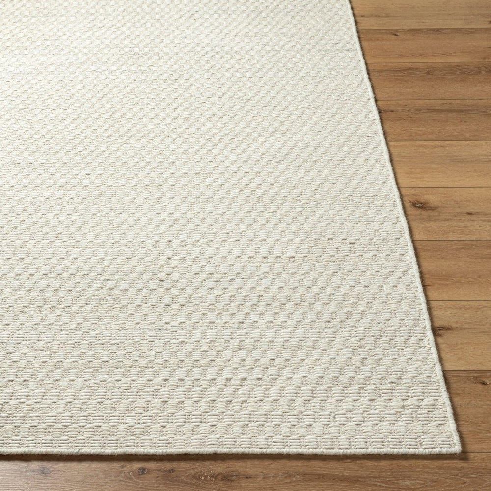 Livabliss Mardin Handmade Flatweave Wool Accent Rug Indian Artisan Craft for Entryway Layering Ivory, Cream 3'6" x 5'6" MDI2357-3656