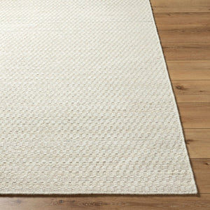 Livabliss Mardin Handmade Flatweave Wool Accent Rug Indian Artisan Craft for Entryway Layering Ivory, Cream 3'6" x 5'6" MDI2357-3656