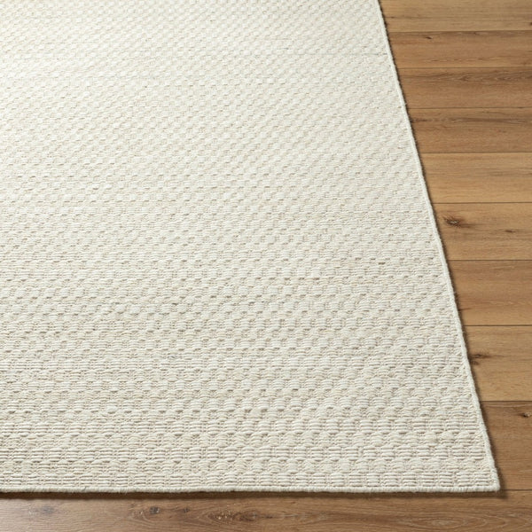 Livabliss Mardin Handmade Flatweave Wool Accent Rug Indian Artisan Craft for Entryway Layering Ivory, Cream 3'6" x 5'6" MDI2357-3656