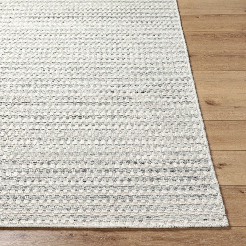 Livabliss Mardin Handwoven Wool Flatweave Rug Indian Artisan Craft for Entryways and Bedrooms Ivory, Slate Gr 5' x 7'6" MDI2358-576
