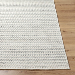 Livabliss Mardin Handwoven Wool Flatweave Rug Indian Artisan Craft for Entryways and Bedrooms Ivory, Slate Gr 5' x 7'6" MDI2358-576