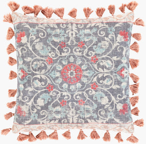 Surya Mandana Handcrafted Textured Square Accent Pillow Blended Fabric Sofa Bed Decor MDN002-1818D