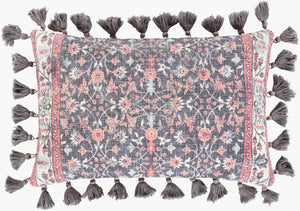 Surya Mandana Woven Lumbar Pillow Artisan Crafted Cotton Blend for Farmhouse Boho Interiors MDN003-2214P