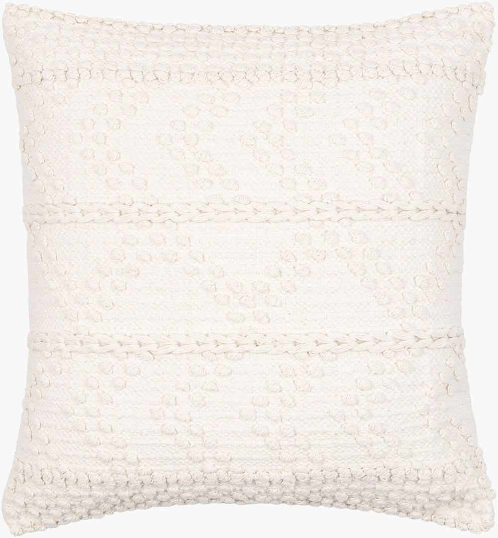 Livabliss Merdo Hand Woven Cotton Accent Pillow Cover Artisan Texture for Boho Living Spaces MDO001-1818P