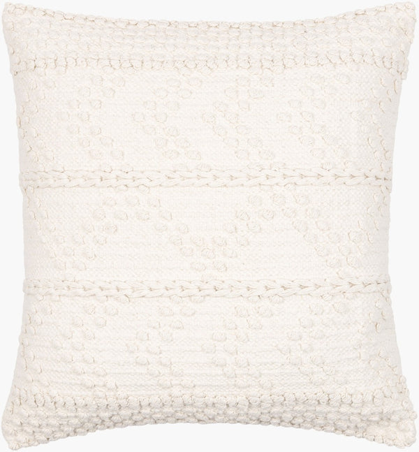 Livabliss Merdo Hand Woven Cotton Accent Pillow Cover Artisan Texture for Boho Living Spaces MDO001-1818P