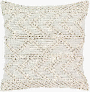 Livabliss Merdo Hand-woven Cotton Accent Pillow Cover Cottage Texture for Sofa or Bed MDO001-2222