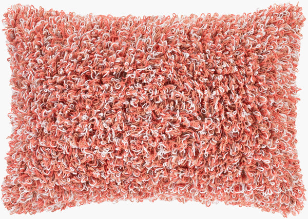 Surya Merdo Rustic 14"L X 22"W Lumbar Pillow - Cozy Cotton Design For Warm, Charming Home Decor Pink Cotton,Cotton Mdo007-2214d