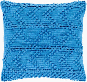 Surya Merdo 20" Rustic Accent Pillow - Cozy Cotton Design To Elevate Your Home Decor With Charm! Blue Cotton,Cotton Mdo009-2020p