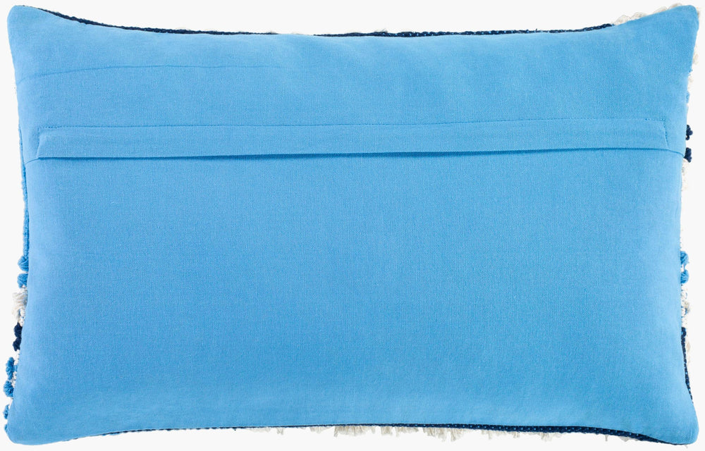 Surya Merdo Rustic 14"L X 22"W Lumbar Pillow - Cozy Cotton Design For Warm, Charming Home Decor Blue Cotton,Cotton Mdo010-2214d