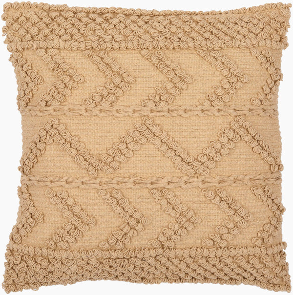 Surya Merdo 20" Rustic Accent Pillow - Cozy Cotton Design To Elevate Your Home Decor With Charm! Tan Cotton,Cotton Mdo011-2222p