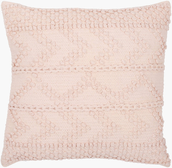 Surya Merdo 20" Rustic Accent Pillow - Cozy Cotton Design To Elevate Your Home Decor With Charm! Pale Pink Cotton,Cotton Mdo013-2222p