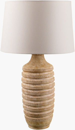 Livabliss Mindra Resin Table Lamp with Linen Shade for Farmhouse and Transitional Rooms MDR-001