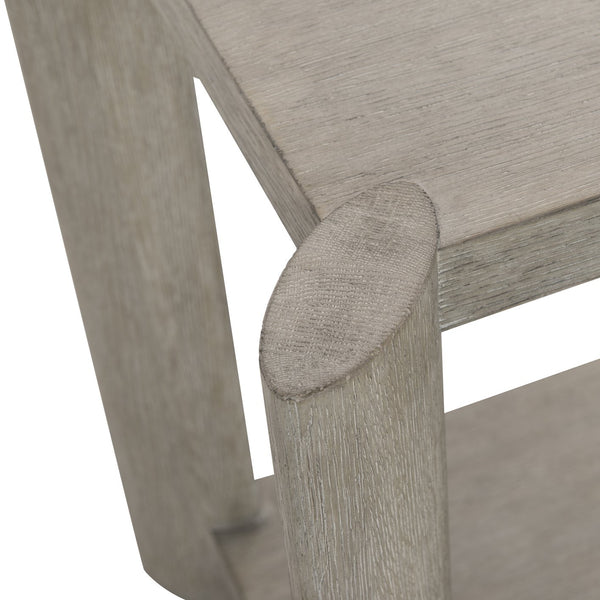 Bernhardt Bernhardt Arlyn Nightstand With 5 Drawers, Flaxen White Oak Finish, Sculptural Angled Legs, Modern Craftsmanship 309214