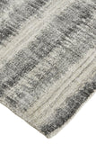 Feizy Rugs Mackay Hand Woven Viscose And Wool Low Pile Striped Rug For Luxurious Modern Home Decor Gray,Ivory,Black Viscose,Wool Mky8824fchl000f00