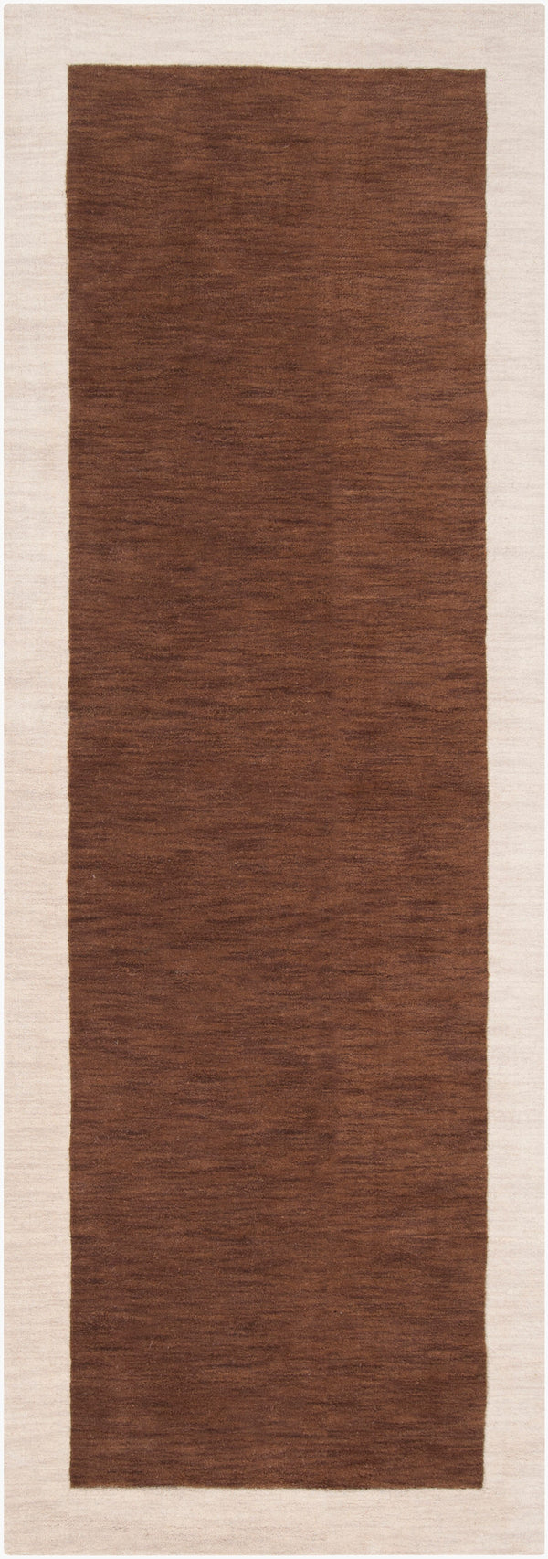 Surya Madison Square Mds-1002 Handmade 2'6" X 8' Wool Rug - Modern Decor With Natural Elegance & Style Medium Brown Wool Mds1002-268