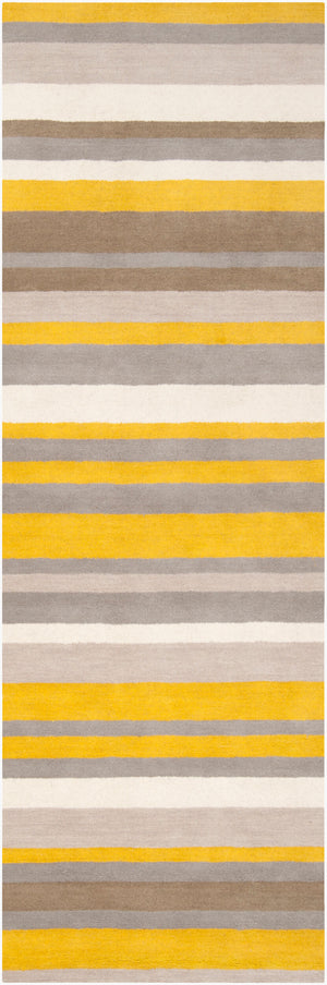 Surya Madison Square Mds-1002 Handmade 2'6" X 8' Wool Rug - Modern Decor With Natural Elegance & Style Mustard Wool Mds1008-268