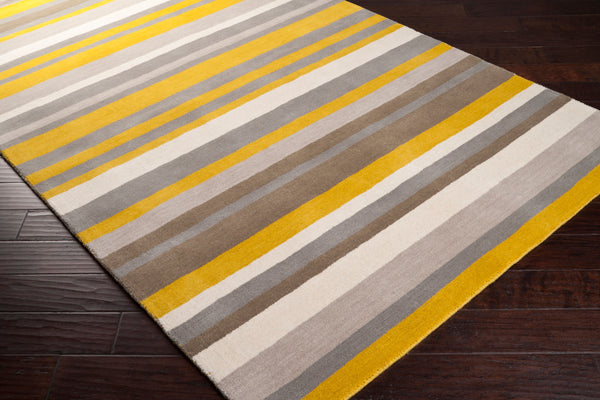 Surya Madison Square Mds-1002 Handmade 2'6" X 8' Wool Rug - Modern Decor With Natural Elegance & Style Mustard Wool Mds1008-268